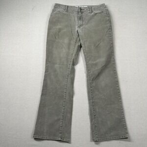 Vintage Gap‎ Corduroy Pants Womens 10R Boot Cut Stretch Classic Y2K Gray Beige